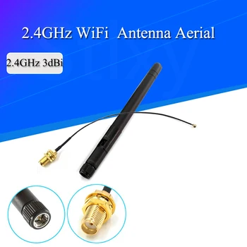 2.4 GHz 3dBi WiFi 2.4 g Anten Anten RP-SMA Erkek kablosuz yönlendirici + 15 cm PCI U. FL IPX RP SMA Erkek Pigtail Kablo ESP8266 ESP32