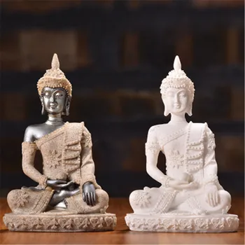 11cm Mini Kumtaşı Küçük Oturma Buda Yaratıcı Buda Heykeli Oturma Odası Ev Mobilyası Güneydoğu Asya Buda Heykeli
