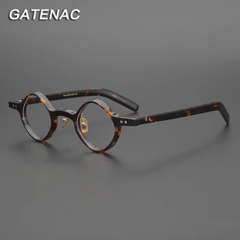 Vintage Asetat Gözlük Çerçevesi Erkekler Retro Tasarımcı Reçete Optik Miyopi Gözlük Çerçevesi Kadın 2021 Lüks Marka Gözlük