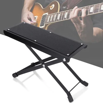 Gitar Footrest Pedalı Destek Programı Ayarlanabilir Yükseklik Kaymaz Pedleri Gitar boyun yastığı Desteği Ayak Taburesi Aksesuarı