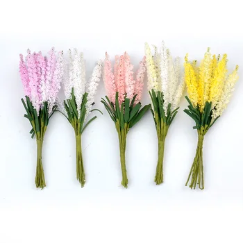 50 adet Ucuz Yapay Mini Lavanta Köpük Gül Çiçek düğün buketi çiçek dekorasyonu Scrapbooking DIY Çelenk Sahte Çiçekler