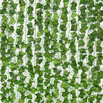 Sarmaşık yaprağı Asma Yapay 6.8 ft Yeşil Yapraklar Asılı Garland Sahte Yeşillik Çiçekler Ev Mutfak Bahçe Ofis Düğün Duvar Dekor