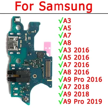 Orijinal Şarj Kurulu Samsung Galaxy A7 2018 A8 A9 Pro 2019 A3 A5 2016 Usb Konektörü şarj portu PCB Plaka Yedek Parçaları