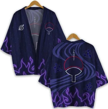 Yeni Hokage Ninja Kakashi Sharingan Cosplay Kostümleri Pelerin Haori Uchiha Sembol Kimono Gençler Hırka Pijama Bornoz