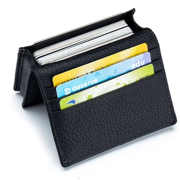 Iş kart çantası Yeni Çok Fonksiyonlu Rahat İlk Katman Dana Yaratıcı Depolama bozuk para cüzdanı Unisex Cüzdan