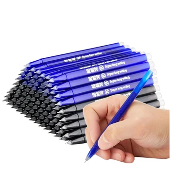 10 Adet Silinebilir Kalem Seti 0.5 mm Mavi Siyah Mürekkep Büyülü Yazma Jel Kalem Nötr Kalemler Okul Malzemeleri Kırtasiye