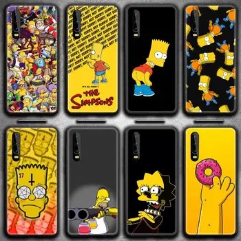 Simpsons Karikatür telefon kılıfı için Huawei P20 P30 P40 lite E Pro Mate 40 30 20 Pro P Akıllı 2020
