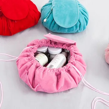 Kadın İpli Kozmetik Çantası Bayanlar Moda Seyahat Makyaj çanta düzenleyici Makyaj çantası çanta Taşınabilir Tuvalet Güzellik Kiti