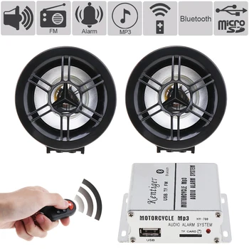Hİ-Fİ Bluetooth Su Geçirmez Anti-hırsızlık Ses MP3 FM Radyo Çalar Desteği SD USB Girişi Araba Motosiklet Motosiklet Otomobil Araçlar