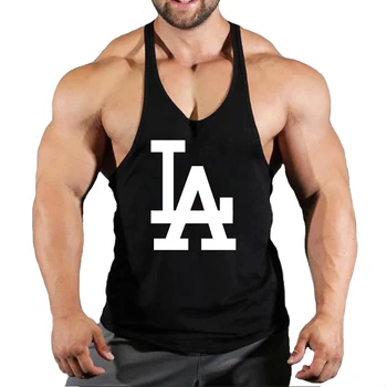 Moda spor kolsuz tişört Erkekler Kolsuz Tank Üstleri Erkek vücut geliştirme giyisisi Kas Adam Fanila Spor Stringer Egzersiz Yelek
