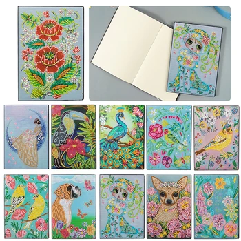 5D DIY Özel Şekil Matkap Çiçekler Kuşlar Dizüstü Elmas Boyama Mozaik Nakış Eskiz Defteri Taklidi Sanat El Sanatları Seti