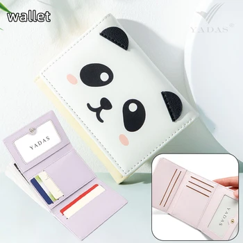 Sevimli Panda Küçük Para Klip Cep Öğrenciler İçin Mini bozuk para cüzdanı Ultra ince Küçük Toka kart çantası Yüksek Kapasiteli Okul İçin