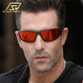 SIMPRECT Dikdörtgen Polarize Güneş Gözlüğü Erkekler İçin 2022 Lüks Marka Tasarımcısı güneş gözlüğü Vintage Retro Kare UV400 Sürüş Oculos