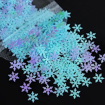 Lüks Mavi Reçine Sequins Kar Tanesi Glitter Epoksi Reçine Dolum Yeni Yıl Reçine Dolgu Noel Reçine Sanat Dekorasyon DIY Kolye