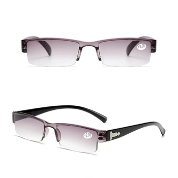 2021 Yeni Moda okuma gözlüğü Erkekler Kadınlar Şeffaf Lens Vintage Yarım Çerçeve Presbiyopik Gözlük +1.0,+2.0,+3.0,+4.0 Yaşlı Gözlük