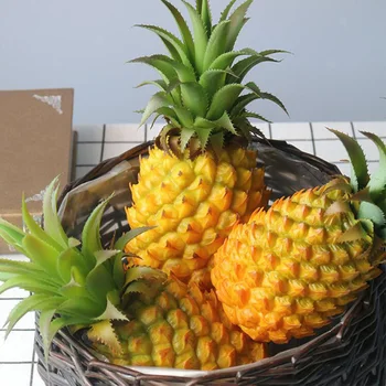 Yapay Plastik Ananas Simülasyon Meyve Sahte Ekran Dükkanı Ev Partisi Mutfak Gıda Dekorasyon Şenlikli Parti Kaynağı