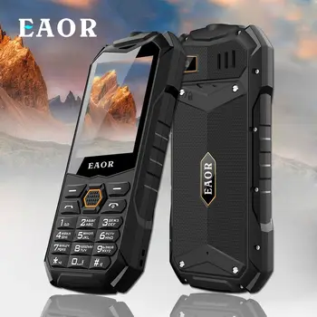 EAOR 2G İnce Sağlam Telefon IP68 Su Geçirmez Açık Tuş Takımı Telefonları 2000mAh Büyük Pil Çift SIM Özellikli Telefon Parlama Meşale