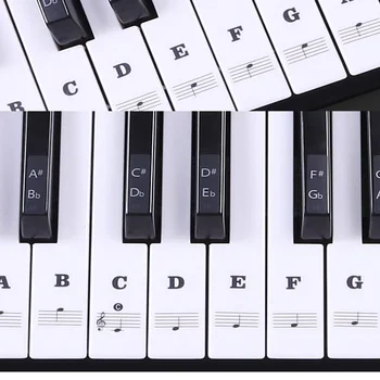 Yeni Piyano Sticker Şeffaf piyano klavyesi Etiket Çıkarılabilir Elektronik Klavye 37/49/54/61/88 Anahtar Yeni Başlayanlar İçin Uygulama