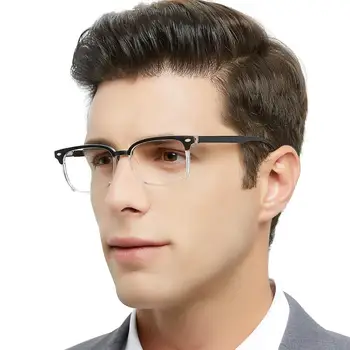 OCCI CHIARI Anti mavi ışık okuma gözlüğü erkekler şeffaf gözlük okuma presbiyopi bilgisayar gözlük erkek okuyucu + 1.5 göz
