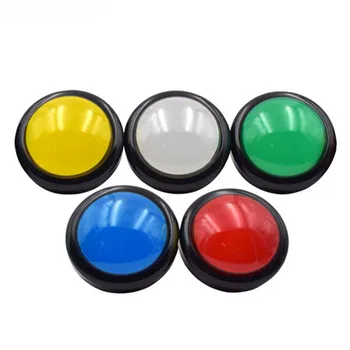 100mm Büyük Yuvarlak Basma Düğmesi LED Aydınlatmalı Mikroswitch ile Arcade basma düğmeleri Büyük Kubbe Basma düğmesi