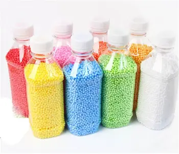300ml DIY Kar Çamur Parçacıklar Aksesuarları Balçık Topları Küçük Küçük Köpük Boncuk Floam Dolgu DIY Malzemeleri İçin 2-3. 5 mm