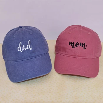 yeni nakış anne baba şapka %100 % pamuk yıkanmış unstructure moda beyzbol şapkası erkek kadın rahat spor kapaklar cheapu