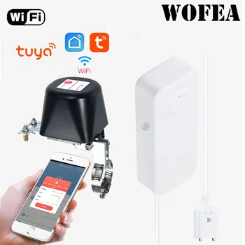 Wofea wifi Su Kaçak sensörü App Bildirim pil Kumandalı Ev Güvenlik su dedektörü tuya musluk çalıştırmak için akıllı