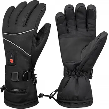 Motosiklet ısıtmalı eldiven erkekler dokunmatik ekran elektrikli sıcak kış eldiven 3 ısı ayarları su geçirmez şarj edilebilir termal eldiven