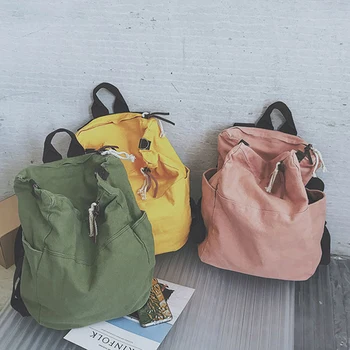 Yeni Moda sırt çantası Yüksek Kapasiteli seyahat sırt çantası Dizüstü Tuval Kadın Sırt Çantası Kadın Schoolbag Gençler için Kız mochila mujer