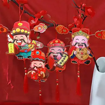 6 Adet 2022 Çin Yeni Yılı Dekorasyon Kolye Bahar Festivali Dekorasyon Çin Tarzı Süsler Çin Yeni Yılı Düzeni Sahne