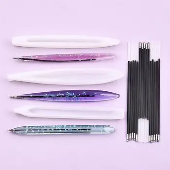 El yapımı Tükenmez Kalem Şeffaf silikon kalıp UV Reçine Epoksi kalemlik Reçine Döküm Kalıp Kalemlik DIY Takı Yapımı