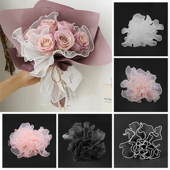 1 Rulo Dalga İplik Çiçek Ambalaj Kağıdı Ambalaj Kağıdı DIY El Yapımı Buketleri Ambalaj Malzemeleri Balonlar Buket Dekorasyon