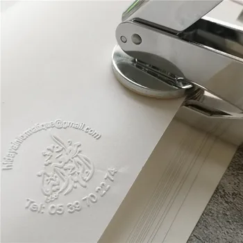 Yeni Tasarım Kendi kabartma Özel Resim Logo Mektup Kişiselleştirilmiş Embosser Damga düğün adı tarih harfleri