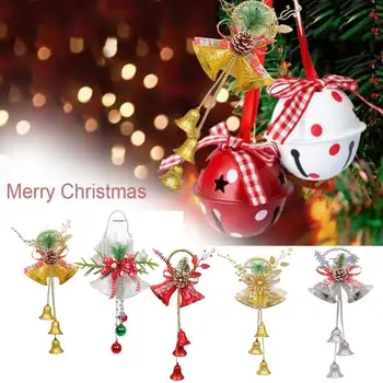 Parti Kutlamak Yeni Yıl Yılbaşı Ağacı Süsleri Noel Bells Süsler Asılı Kolye Çift Bells Süsler
