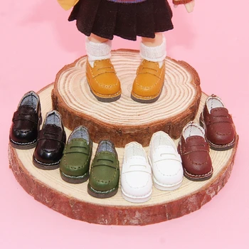 Ob11 bebek ayakkabıları Molly çok yönlü günlük üniforma deri ayakkabı öğrenci ayakkabı 1/12 BJD bebek ayakkabıları