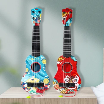 Plastik Mini Ukulele Gitar 4 Dizeleri Ukulele Bas Çocuklar Hediye Oyuncak Müzik Aletleri Çocuklar için Yeni Başlayanlar Erken Eğitim