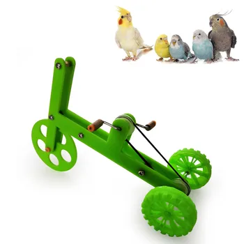 Komik Papağan Bisiklet Oyuncak Kuşlar Eğitim Oyuncak Malzemeleri İnteraktif Sahne Parakeet Cockatiel Conure Aşk kuş Kuş Malzemeleri