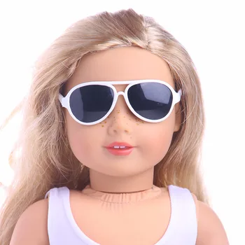 Moda güneş gözlükleri Gözlük Fit 18 İnç amerikan oyuncak bebek ve 43 Cm Bebek Bebek Aksesuarları çocuk oyuncakları Minyatür Ürünler