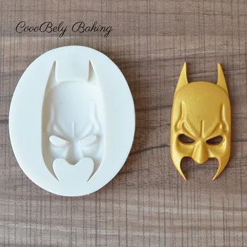 Süper Kahraman Silikon Kalıpları 3D DIY Moda Maske Fondan Kek Kalıpları Kek Dekorasyon Araçları Pasta Mutfak Pişirme Aksesuarları M351
