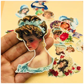 37 ADET melek ve kız Kağıt Çıkartmalar El Sanatları Ve Scrapbooking çıkartmaları kitap Dekoratif sticker DIY Kırtasiye