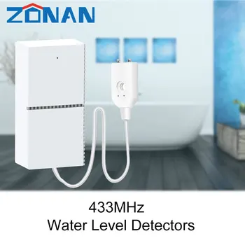 ZONAN 433 MHZ Su Seviyesi Kaçak sensör dedektörü Kablolama Akıllı Ev Su Geçirmez Dedektör Güvenlik Taşma koruma Alarm Sistemi
