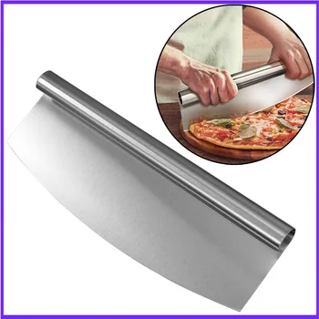 30 cm Paslanmaz Çelik Pizza Kesici Ticari Pizza Yarım Ay Shaker Ocak Yarım Daire Shaker Çok Amaçlı Dilme Pizza Kesici