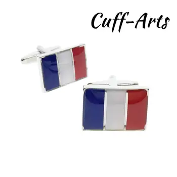 Erkekler için kol düğmeleri Fransız Bayrağı Kol Düğmeleri Hediyeler Erkekler için Gemelos Les Boutons De Manchette tarafından Cuffarts C10499