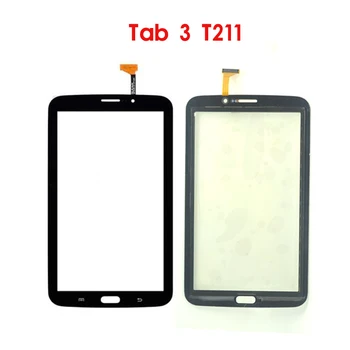 Samsung Galaxy Tab 3 için SM-T211 T211 Dokunmatik ekran paneli Dış Cam sayısallaştırıcı Lcd ekran Değiştirme Tablet PC