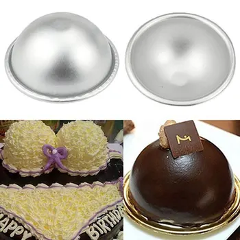 Banyo bombası Pişirme Kalıp Kek Pan 3D Alüminyum Topu Küre Şeker Zanaat Kalıp Bakeware Dekorasyon Ev Mutfak Kullanımı SP99