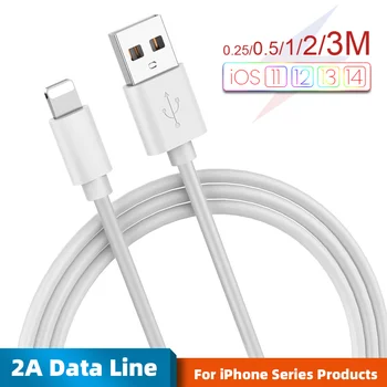 2A 8-Pin Hızlı Şarj USB Kablosu iPhone 13 12 11 Hızlı şarj kablosu iPhone XS İçin XR X 8 7 6S Artı 5S Veri Kablosu 1/2 / 3M