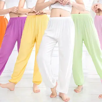 Yeni Kadın Fener Pantolon Erkekler Yaz Ince plaj pantolonları Çocuklar Katı Sivrisinek Isırıklarını Önlemek Dans Pantolon Dövüş sanatları Taiji Pantolon Yoga