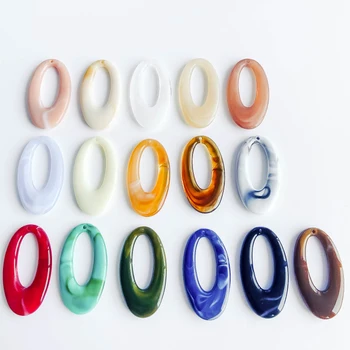 Akrilik Plastik Oval Retro Kolye Küpe Aksesuarları Eardrop Kolye uğurlu takı Bulma DIY Yapımı Dıy Malzeme 10 adet