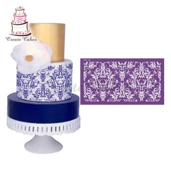 Dantel Tasarım kek kalıbı Kraliyet Örgü Şablonlar Düğün Pastası Sınır Şablonlar Fondan Kalıp Kek Dekorasyon Aracı Kek Kalıbı