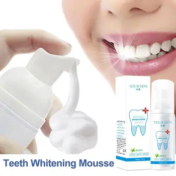60ml Diş Beyazlatma Köpüğü Diş Macunu Plak Lekeleri Hijyen Kaldırır Diş Nefes Diş Temizleme Aracı Parlayan Kötü Ücretsiz T1C7